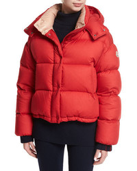 Moncler Ponia Quilted Puffer Jacket Red