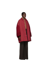 Undercover Red Cable Knit Sleeve Coat