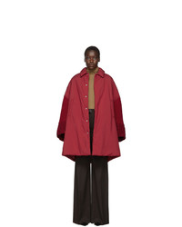 Undercover Red Cable Knit Sleeve Coat
