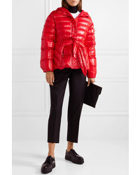 Moncler Genius 4 Simone Rocha Embellished Belted Glossed Shell Down Jacket