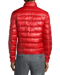Moncler Acorus Quilted Nylon Puffer Jacket Red