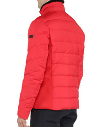 Fendi Basic Nylon Puffer Jacket Red