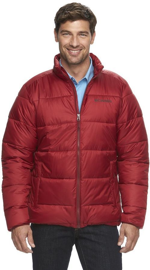 columbia red puffer jacket
