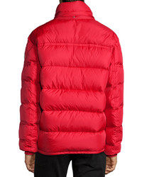 Moncler Brel Puffer Jacket With Removable Hood Red