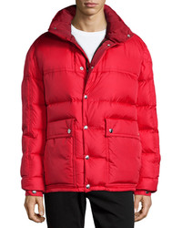 Moncler Brel Puffer Jacket With Removable Hood Red