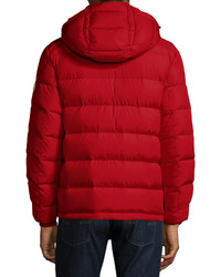 Moncler Brique Puffer Jacket Wremovable Liner Red