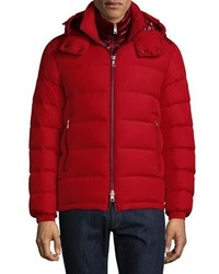 Moncler Brique Puffer Jacket Wremovable Liner Red