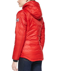 Canada Goose Camp Hooded Packable Puffer Jacket Red