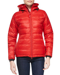 Canada Goose Camp Hooded Packable Puffer Jacket Red
