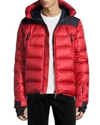 michael kors red quilted jacket