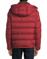 Burberry Hartley Hooded Quilted Jacket Red
