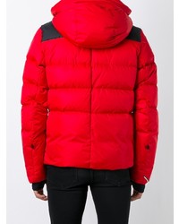 MONCLER GRENOBLE Hooded Padded Jacket Red