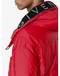 Givenchy Hooded Velcro Puffer Coat