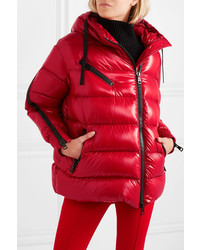 Moncler Liriope Hooded Quilted Glossed Shell Down Jacket