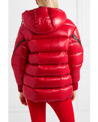 Moncler Liriope Hooded Quilted Glossed Shell Down Jacket