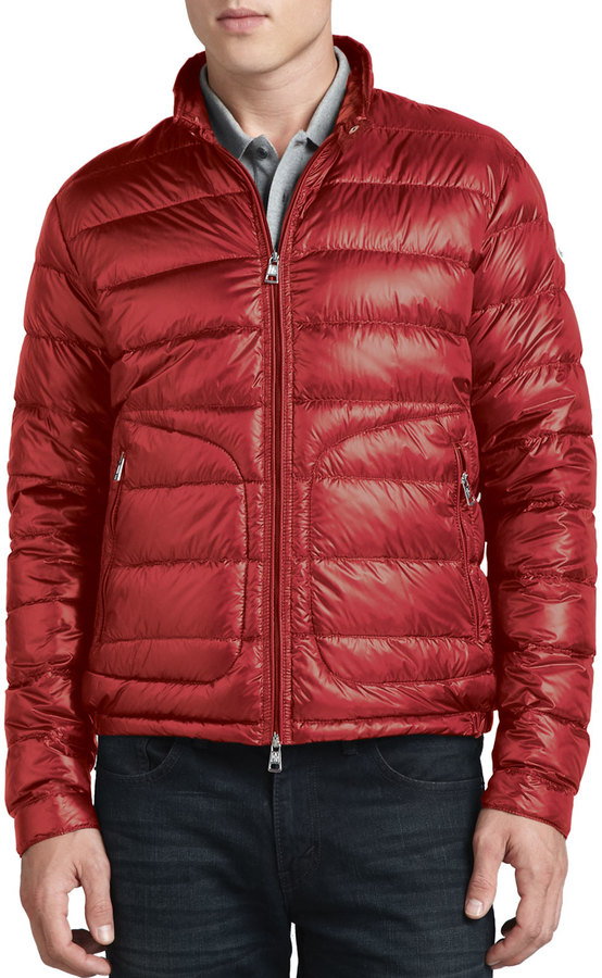 Moncler Acorus Lightweight Puffer Jacket Red | Where to buy & how to wear