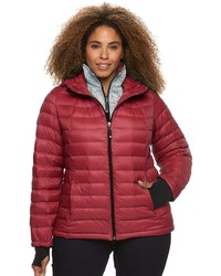 Plus Size Halitech Hooded Packable Down Jacket