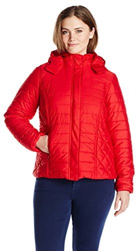 Big Chill Plus Size Quilted Puffer Jacket, $110 | Amazon.com | Lookastic