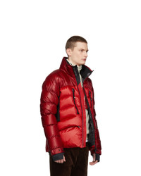 MONCLER GRENOBLE Red Down Braies Jacket