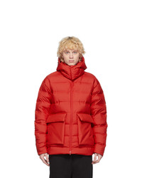 Y-3 Red Down Classic Puffy Jacket