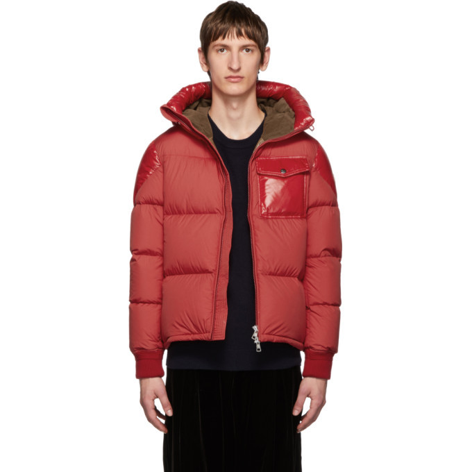 Moncler Red Down Eloy Jacket, $1,530 | SSENSE | Lookastic