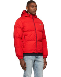Lacoste Red Down Lightweight Puffer Jacket