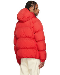 NIKE JORDAN Red Essential Puffer Jacket