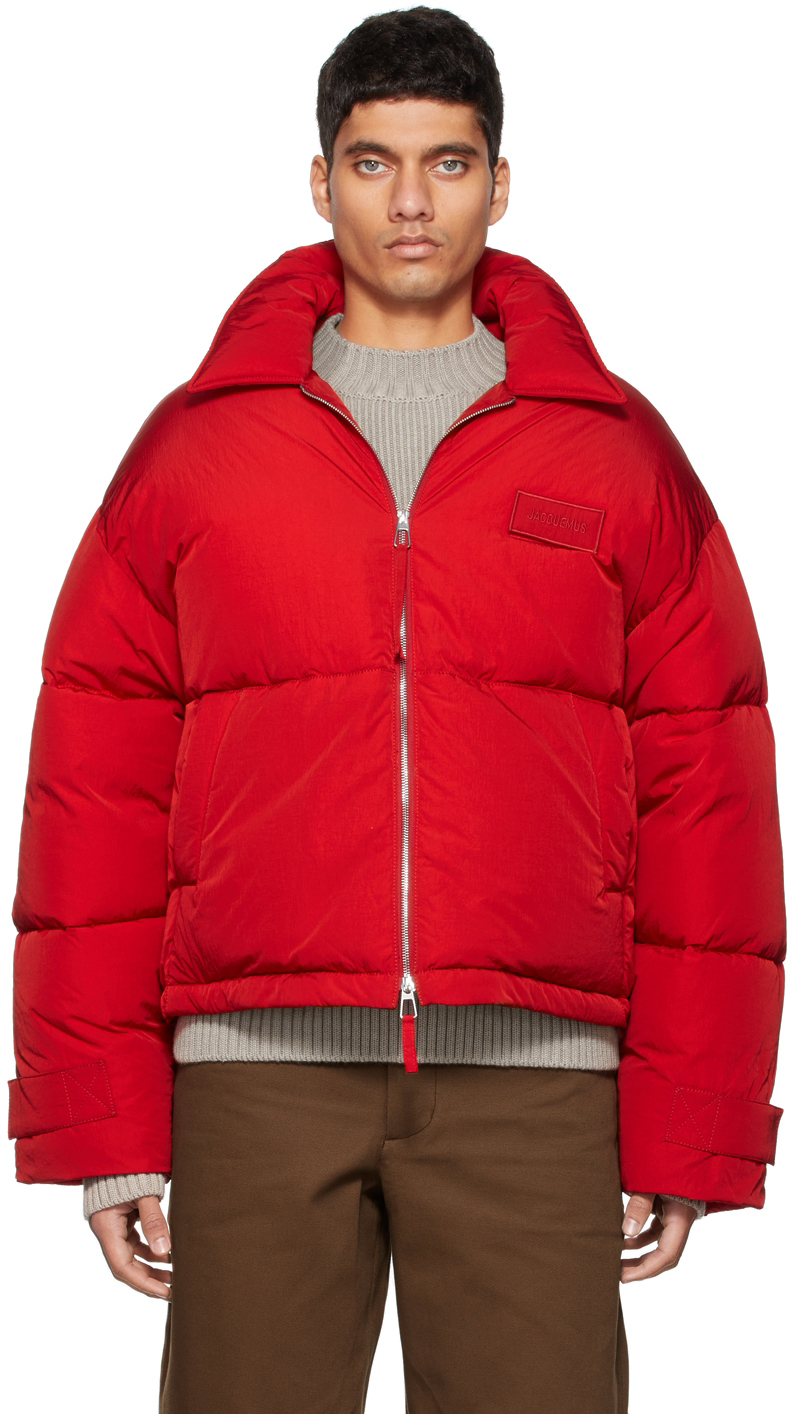 Jacquemus Red La Montagne La Doudoune Flocon Jacket, $1,425 | SSENSE ...