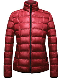 Red Puffer Jacket Plus