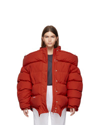 Vetements Red Upside Down Puffer Jacket