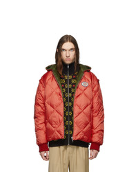 Gucci Reversible Red And Green Down Puffer Jacket