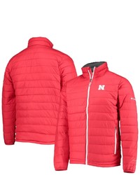 Columbia Scarlet Nebraska Huskers Powder Lite Omni Heat Reflective Full Zip Jacket At Nordstrom