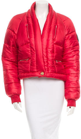 Chanel Jacket/Coat Leather in Red - Gem