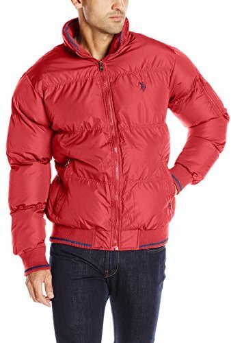 U.S. Polo Assn. Puffer Jacket With Striped Rib Knit Collar, $29 ...