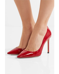 Jimmy Choo Romy 100 Patent Leather Pumps Red