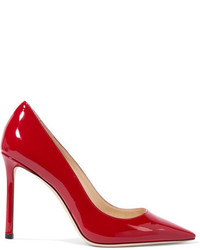 Jimmy Choo Romy 100 Patent Leather Pumps Red
