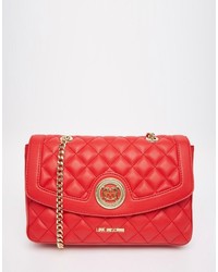 Love Moschino Quilted Shoulder Bag In Red