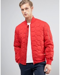Converse Quilted Bomber Jacket In Red 10003390 A02