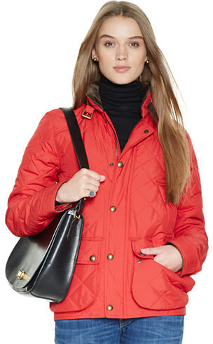 ralph lauren red puffer jacket women's