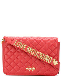 Love Moschino Flap Closure Quilted Clutch