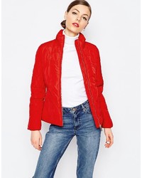 Red Quilted Coat