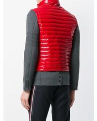 Thom Browne 4 Bar Stripe Quilted Down Fill Satin Finished Tech Vest