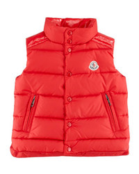 Moncler Quilted Down Vest Red Sizes 8 10