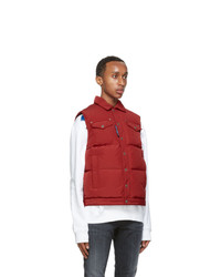 DSQUARED2 Red Down Quilted Vest