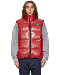 DSQUARED2 Red Quilted Down Vest