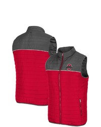 Colosseum Scarletcharcoal Ohio State Buckeyes Full Zip Vest At Nordstrom