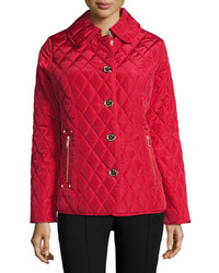 MICHAEL Michael Kors Michl Michl Kors Quilted Button Front Jacket Red