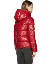 Duvetica Red Quilted Down Jacket