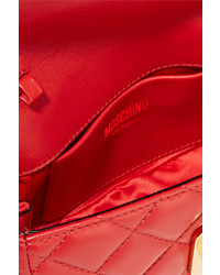 Moschino Embellished Quilted Leather Shoulder Bag
