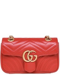 Gucci Mini Gg Marmont 20 Quilted Leather Bag
